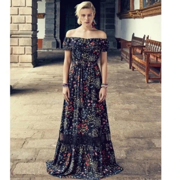 ALICE AND OLIVIA CHERI OFF THE SHOULDER DRESS - Picture 1 of 6